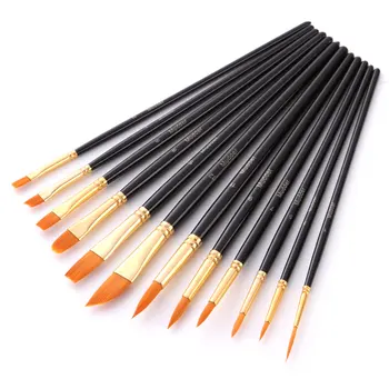12Pcs Nylon Hair Art Painting Brushes Set Oil Watercolor Paint Brush Set School Student Drawing Supplies
12Pcs Nylon Hair Art Painting Brushes Set Oil Watercolor Paint Brush Set School Student Drawing Supplies