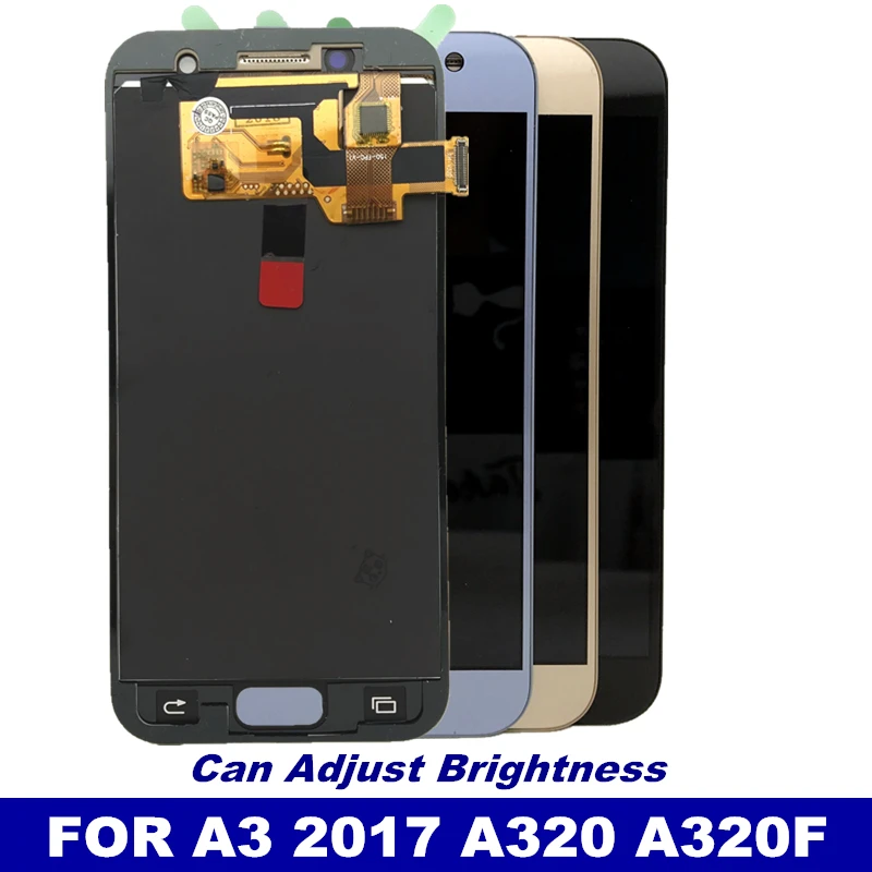 For Samsung Galaxy A3 2017 A320 A320F A320M A320Y LCD Phone Display with Touch Screen Digitizer Assembly Brightness Replacement
For Samsung Galaxy A3 2017 A320 A320F A320M A320Y LCD Phone Display with Touch Screen Digitizer Assembly Brightness Replacement