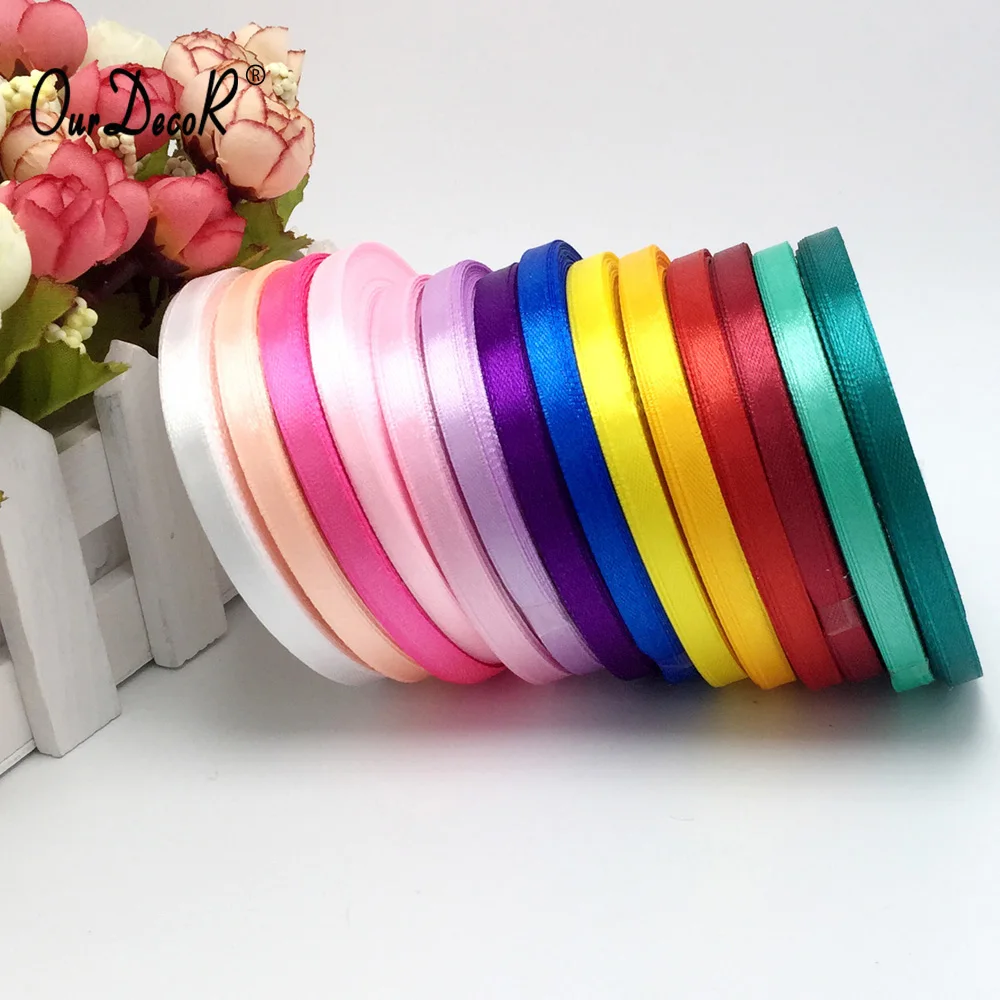 13 Colors Solid Color 1 roll 25 yard 1/4"(6mm) single face satin ribbon,25yards/roll option Color gift packing Wedding decor
13 Colors Solid Color 1 roll 25 yard 1/4"(6mm) single face satin ribbon,25yards/roll option Color gift packing Wedding decor