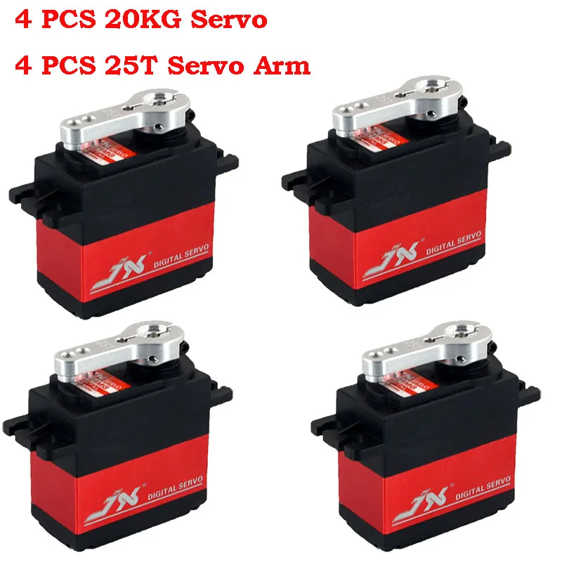 4PCS JX PDI-6221MG Metal Gear 20kg Rc Servo Arm Large Torque Digital Coreless Servo for RC Car Crawler RC Boat Helicopter Model
4PCS JX PDI-6221MG Metal Gear 20kg Rc Servo Arm Large Torque Digital Coreless Servo for RC Car Crawler RC Boat Helicopter Model