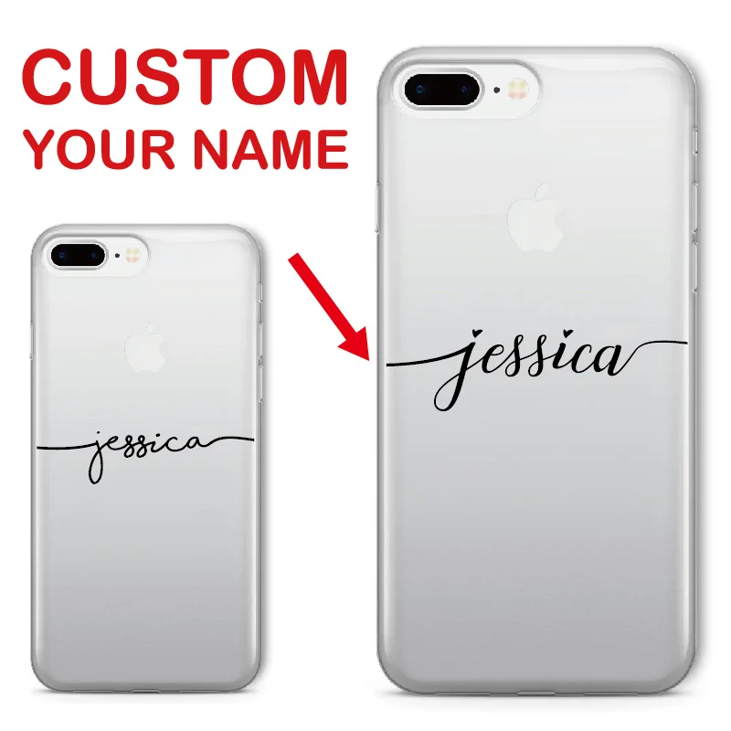 Personalized Custom Name Text Soft Clear Phone Case For iPhone 5 5S 6 6S XS Max 7 7Plus 8 8Plus X SAMSUNG Galaxy S7 S8 S9
Personalized Custom Name Text Soft Clear Phone Case For iPhone 5 5S 6 6S XS Max 7 7Plus 8 8Plus X SAMSUNG Galaxy S7 S8 S9