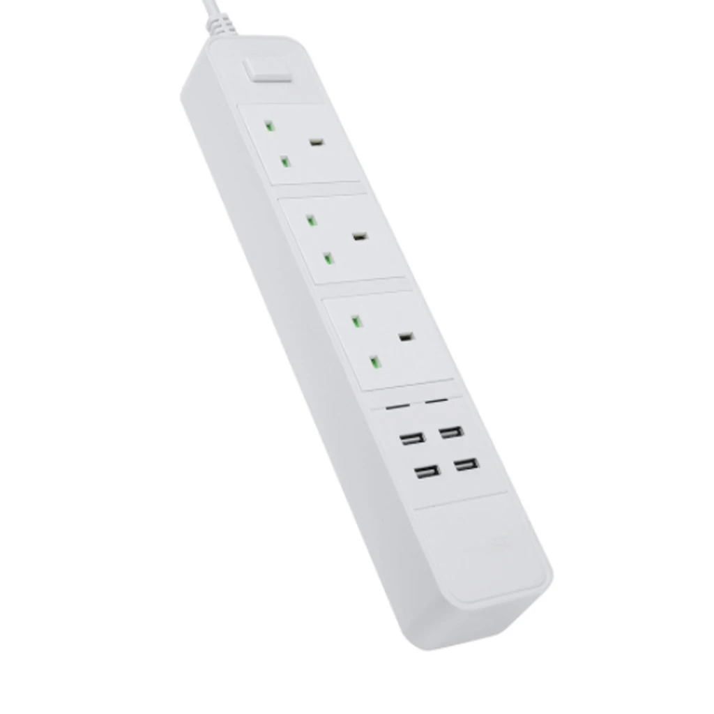 WiFiSmart Home Electronic Power Strip Socket 3 AC Outlets Fast Charging 4 USB with Alexa Google Home Remote Control EU UK Plug
WiFiSmart Home Electronic Power Strip Socket 3 AC Outlets Fast Charging 4 USB with Alexa Google Home Remote Control EU UK Plug