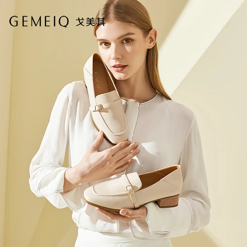 GEMEIQ 2019 Spring New middle openning Square toe Nude Shoes Women Medium heel Bold heel British easy matching casual Shoes
GEMEIQ 2019 Spring New middle openning Square toe Nude Shoes Women Medium heel Bold heel British easy matching casual Shoes