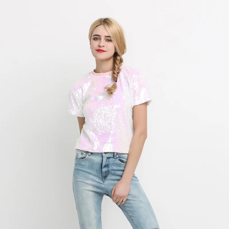 summer western style fashion loose patchwork sequined short sleeve XS SML XL XXL pink tee woman's Casual O-neck short T-shirt
summer western style fashion loose patchwork sequined short sleeve XS SML XL XXL pink tee woman's Casual O-neck short T-shirt
