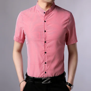 Mens summer striped dress shirts fashion mandarin collar clothes short sleeve male stripes shirt free shipping
Mens summer striped dress shirts fashion mandarin collar clothes short sleeve male stripes shirt free shipping