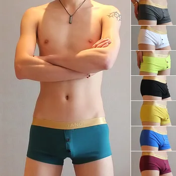 New Wangjiang net men's boxers 100% cotton mid waist u male button boxers underwear 7 colors size S M L XL
New Wangjiang net men's boxers 100% cotton mid waist u male button boxers underwear 7 colors size S M L XL