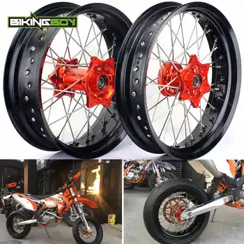 BIKINGBOY For KTM EXC MXC SXF SXS MX SX GS 125-540 250 350 450 500 Front Rear 3.5 5.0 / 4.5 / 4.25 17" Supermoto Wheel Rim Hub
BIKINGBOY For KTM EXC MXC SXF SXS MX SX GS 125-540 250 350 450 500 Front Rear 3.5 5.0 / 4.5 / 4.25 17" Supermoto Wheel Rim Hub