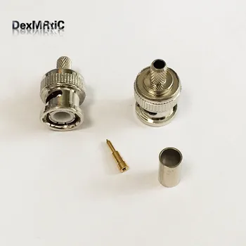 Lots of 10pcs BNC male plug RF Connector crimp For RG58 LMR195 Cable Wholesale straight type wire terminal
Lots of 10pcs BNC male plug RF Connector crimp For RG58 LMR195 Cable Wholesale straight type wire terminal