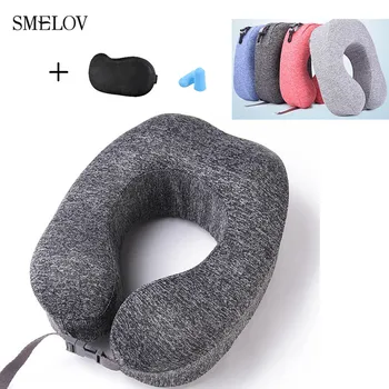 Ultralight folding travel neck pillow comfort memory foam u-shape neck support massage pillow with eye mask and ear plugs grey
Ultralight folding travel neck pillow comfort memory foam u-shape neck support massage pillow with eye mask and ear plugs grey