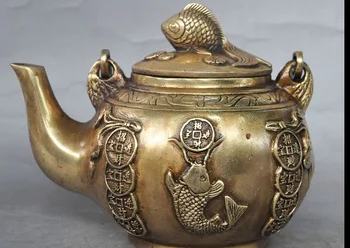 zhmui88002529<+5"Marked China brass Wealth Money Coin Goldfish fish statue Wine Tea Pot Flagon
zhmui88002529<+5"Marked China brass Wealth Money Coin Goldfish fish statue Wine Tea Pot Flagon