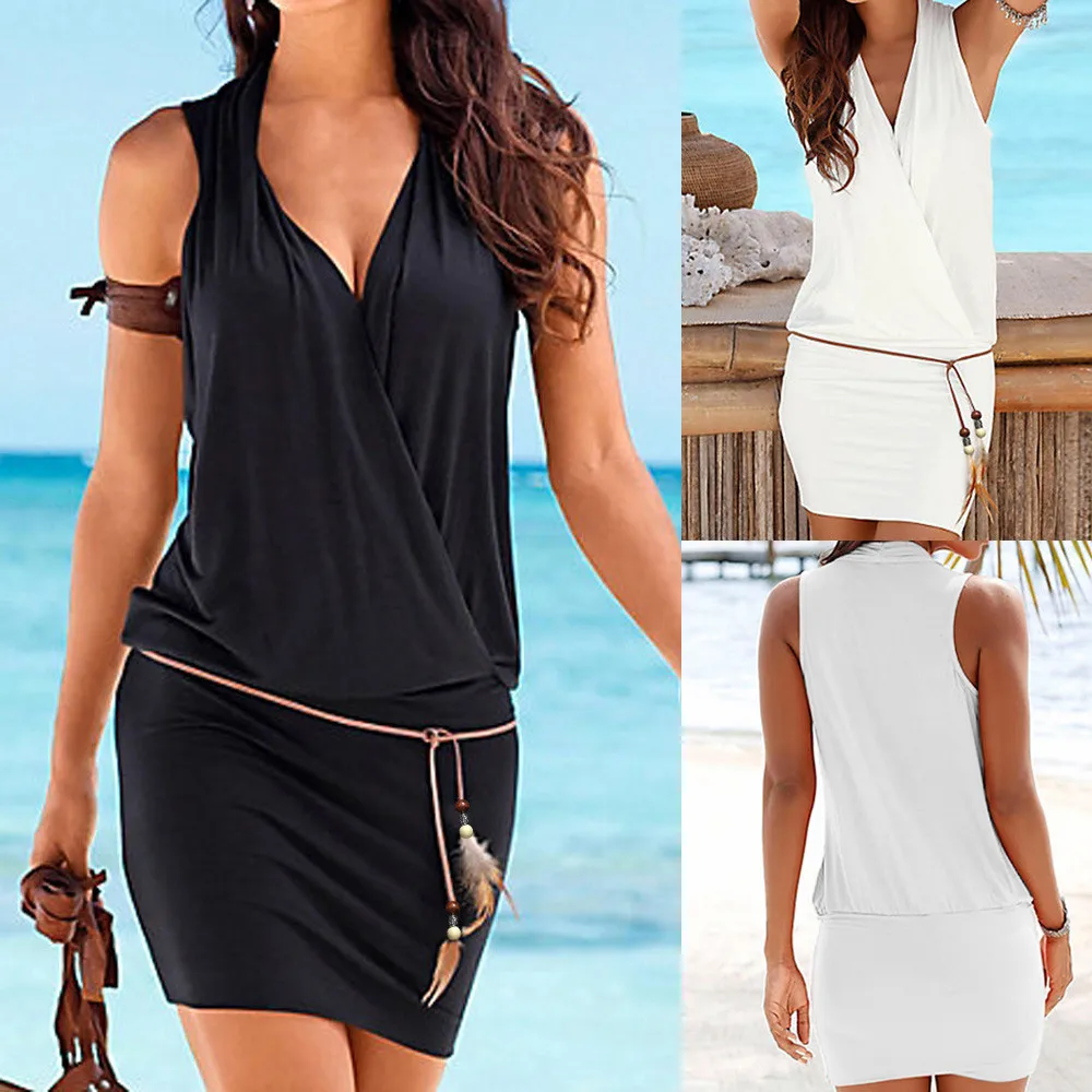 Woman Summer dress 2020 Casual ladies Sleeveless Retro Party Beach solid Mini Dress Girls Beach Sun Dress vestidos de festa
Woman Summer dress 2020 Casual ladies Sleeveless Retro Party Beach solid Mini Dress Girls Beach Sun Dress vestidos de festa