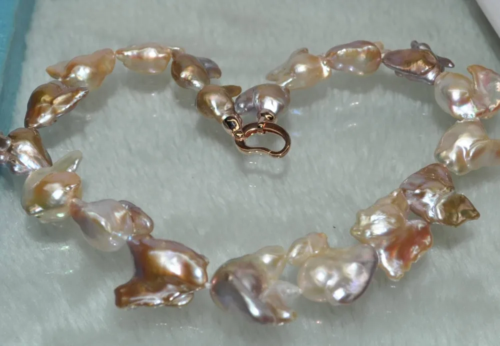 HOT 0015566 Natural Rare Multicolor Baroque kasumi Pearl Necklace
HOT 0015566 Natural Rare Multicolor Baroque kasumi Pearl Necklace