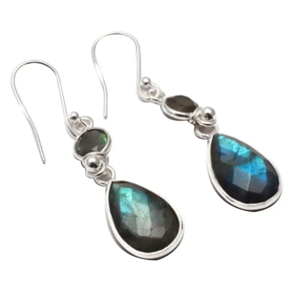 NiaoZaiFei YunZaiKan Genuine Labradorite 925 Sterling Silver Earrings,49 mm, 2SE0340
NiaoZaiFei YunZaiKan Genuine Labradorite 925 Sterling Silver Earrings,49 mm, 2SE0340