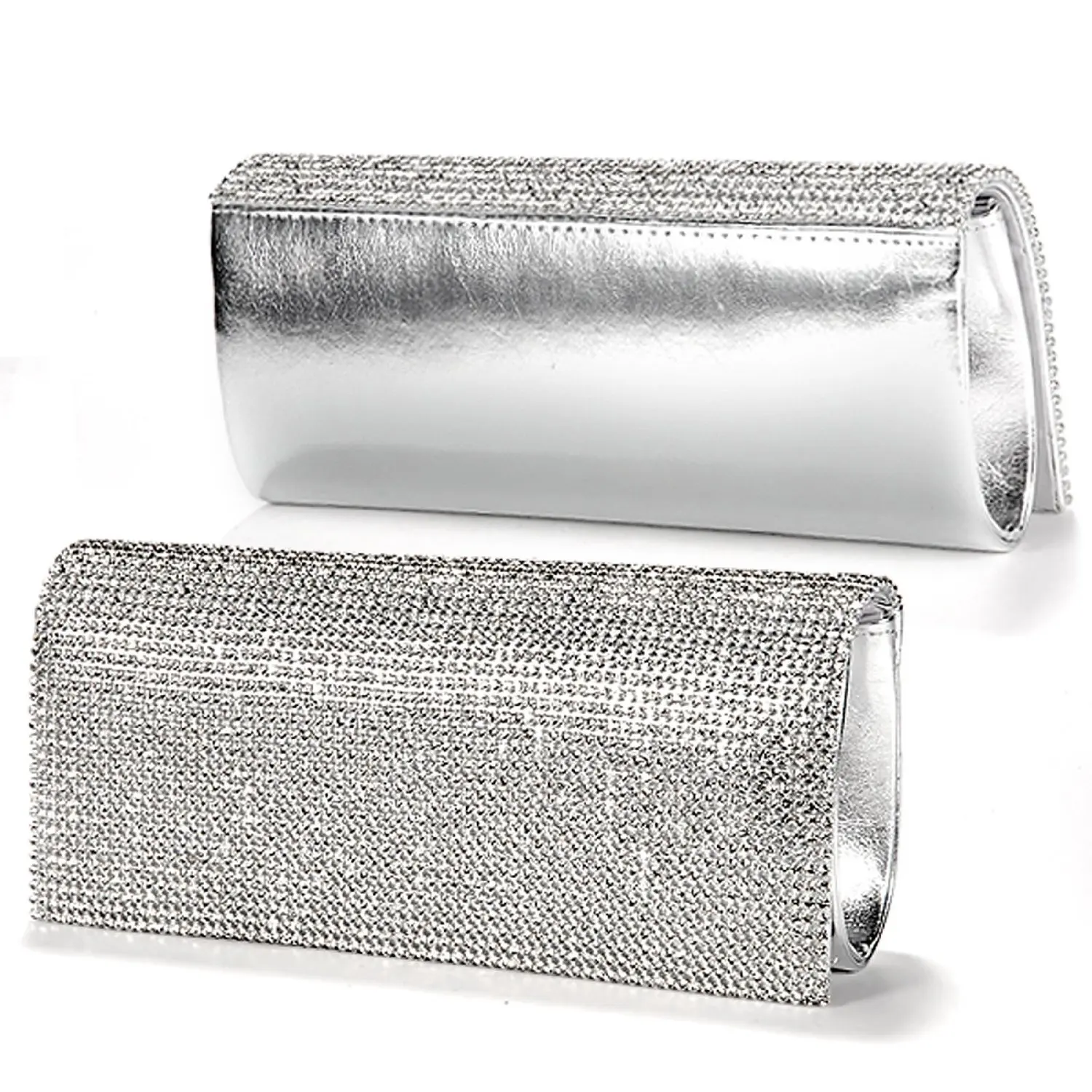 Handbag Evening Wallet Pouch Imitation Patent Leather Rabat Set with Rhinestone Silvery for Women Girl
Handbag Evening Wallet Pouch Imitation Patent Leather Rabat Set with Rhinestone Silvery for Women Girl