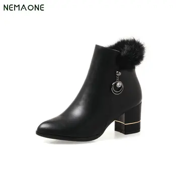 NEMAONE Botas Women Footwear Pu Leather Round Toe Boots Platform Shoes Female Autumn/winter High Heel Ankle Boots Zipper
NEMAONE Botas Women Footwear Pu Leather Round Toe Boots Platform Shoes Female Autumn/winter High Heel Ankle Boots Zipper