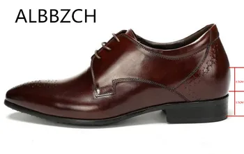 New Men's High Heels Genuine Leather Dress Shoes Men Inside Height Increase Business Office Work Man Shoes Black Wedding Shoes
New Men's High Heels Genuine Leather Dress Shoes Men Inside Height Increase Business Office Work Man Shoes Black Wedding Shoes