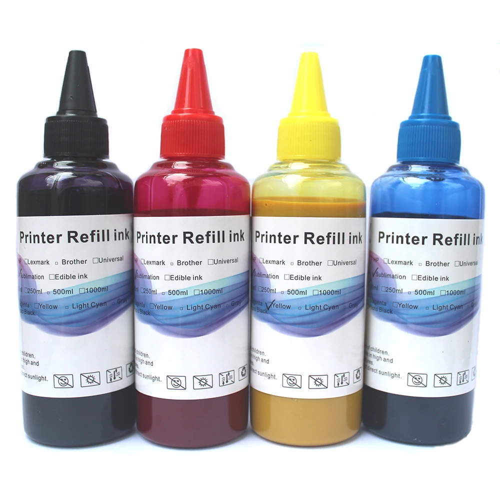 Sublimation Ink for Epson printer heat press sublimation heat transfer ink for mug cup t-shirt flag gift pillow 100ML*4 Color
Sublimation Ink for Epson printer heat press sublimation heat transfer ink for mug cup t-shirt flag gift pillow 100ML*4 Color