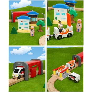 Wooden Train Track compatible with Brio train tracks Children's toy car combination Hospital ambulance track game Kids train toy
Wooden Train Track compatible with Brio train tracks Children's toy car combination Hospital ambulance track game Kids train toy