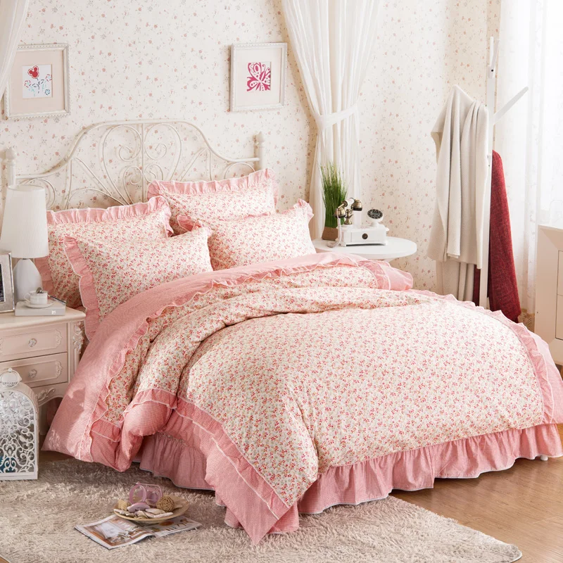 Korean 100% Cotton Ruffles Duvet Cover Set Home Bedding Set Four Pieces Sheet Bed Linen Queen Size
Korean 100% Cotton Ruffles Duvet Cover Set Home Bedding Set Four Pieces Sheet Bed Linen Queen Size