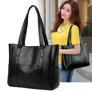 2019 Vintage Handbags for Women Leather Shoulder Bag Female Famous Brand Simple Casual Tote Bag Sac Femme Handbag 
2019 Vintage Handbags for Women Leather Shoulder Bag Female Famous Brand Simple Casual Tote Bag Sac Femme Handbag