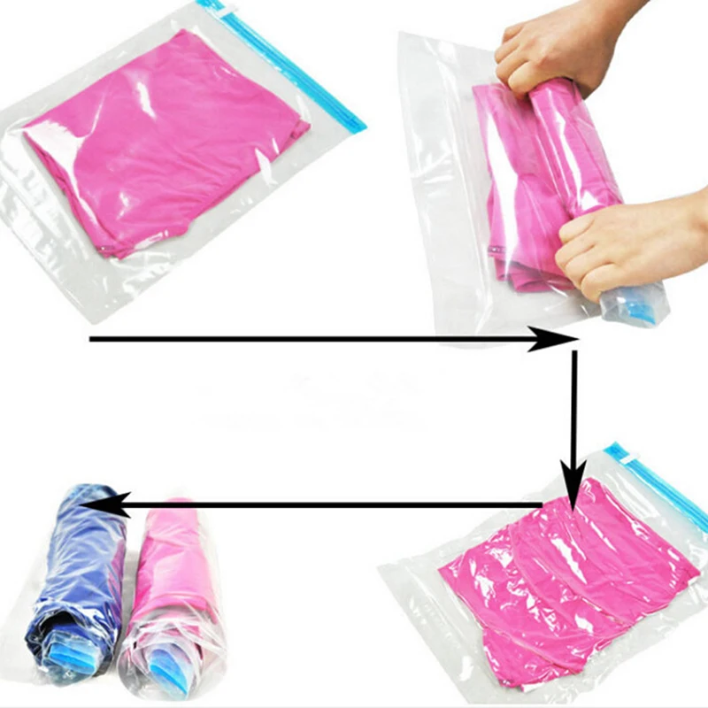 

Useful Waterproof Vacuum Storage Bag Save Space Saver Closet Seal Compressed Organizer Bag for Travel Clothes Wardrobe Rangement