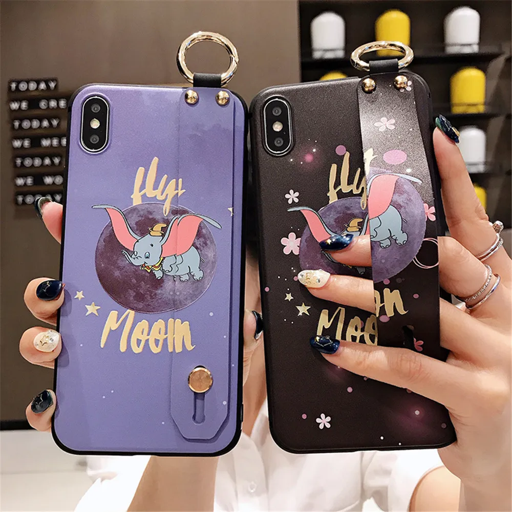 Case for IPhone X XR XS MAX Dumbo Elephant Wrist Strap Phone Cases for Iphone 7 8 6S Plus Cute Cartoon Soft Strap XR Cover Shell
Case for IPhone X XR XS MAX Dumbo Elephant Wrist Strap Phone Cases for Iphone 7 8 6S Plus Cute Cartoon Soft Strap XR Cover Shell