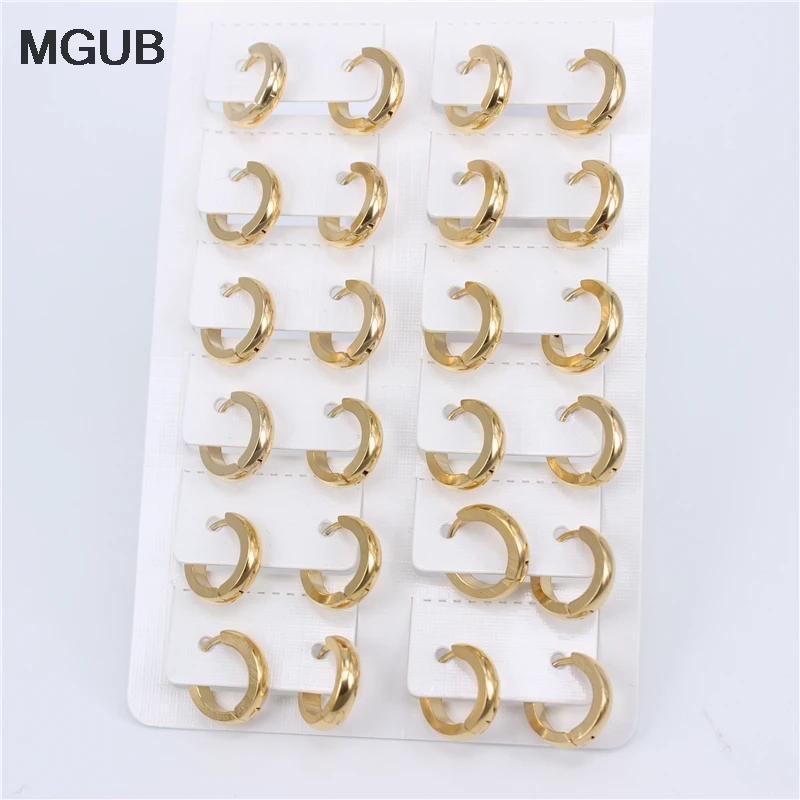 12 pairs 1 card exquisite compact 12mm diameter hoop earrings gold silver color Don't fade female Suitable for wear LH669
12 pairs 1 card exquisite compact 12mm diameter hoop earrings gold silver color Don't fade female Suitable for wear LH669