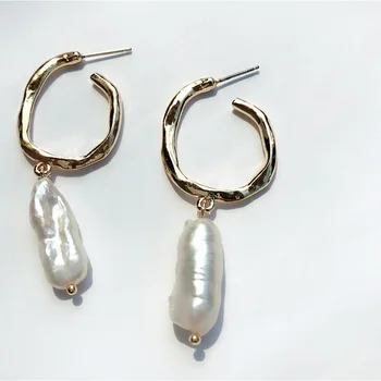 925 Sterling Silver Gold Plated Minimalist Natural Baroque Pearl Drop Earrings For Women Wholesale Lots Bulk Jewelry
925 Sterling Silver Gold Plated Minimalist Natural Baroque Pearl Drop Earrings For Women Wholesale Lots Bulk Jewelry
