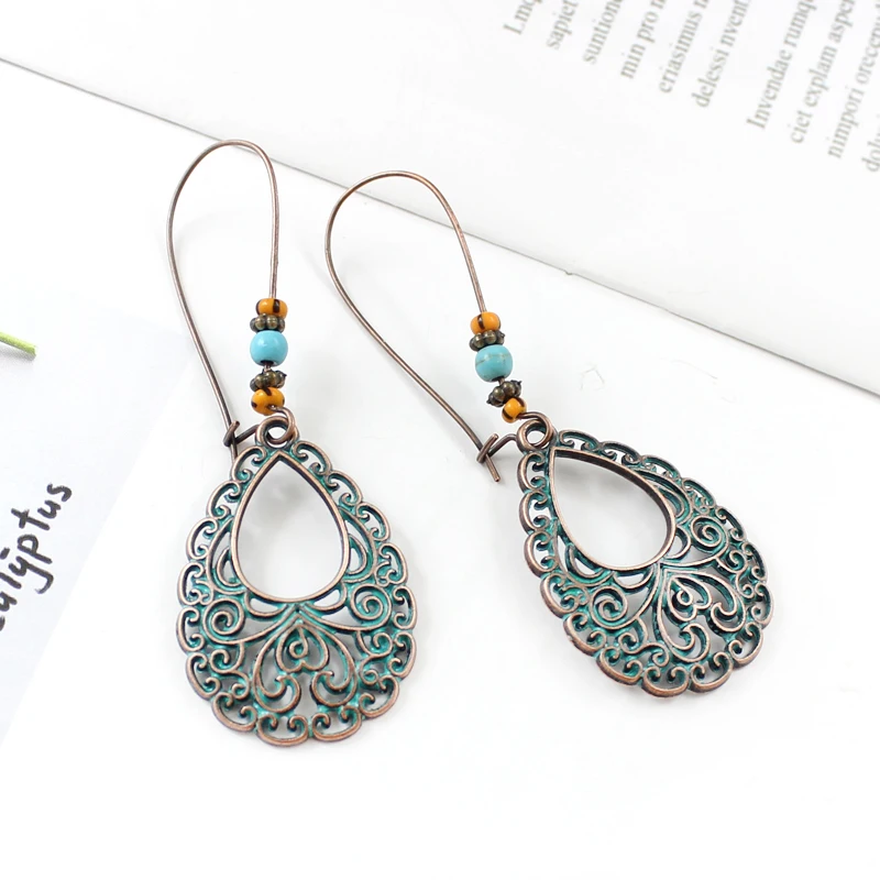 Exaggerated Irregular Hollow Drops Pendant Vintage Earrings Spiral Wavy Flowers Beads Stone Women's Pop Earrings Bohemian Jewels
Exaggerated Irregular Hollow Drops Pendant Vintage Earrings Spiral Wavy Flowers Beads Stone Women's Pop Earrings Bohemian Jewels