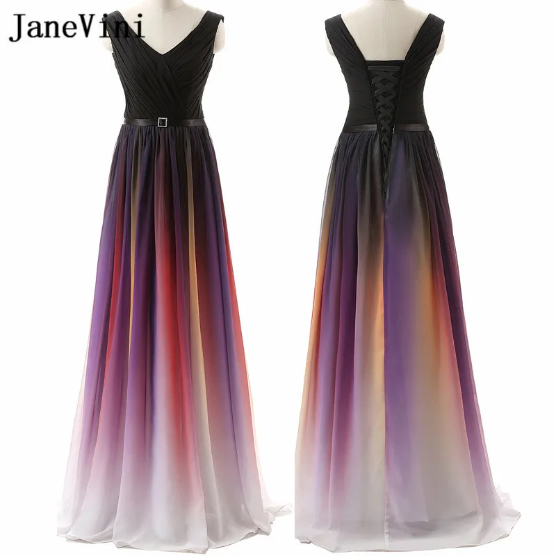 JaneVini 2018 Gradient Long Bridesmaid Dresses for Wedding Party V Neck Chiffon Girls Maid of Honor Gowns Vestidos Dama De Honra
JaneVini 2018 Gradient Long Bridesmaid Dresses for Wedding Party V Neck Chiffon Girls Maid of Honor Gowns Vestidos Dama De Honra