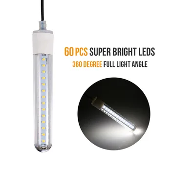 Fishing Light Submersible LED Lamp Bait Squid Light Fish Finder Light 12V 10W 60 LEDs Underwater Night with 5M Cord
Fishing Light Submersible LED Lamp Bait Squid Light Fish Finder Light 12V 10W 60 LEDs Underwater Night with 5M Cord
