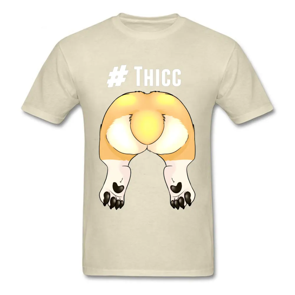 thicc white lettering 1615 Short Sleeve Tops & Tees Round Neck 100% Cotton Man T Shirt Fitness Tight T Shirt Funky thicc white lettering 1615 beige