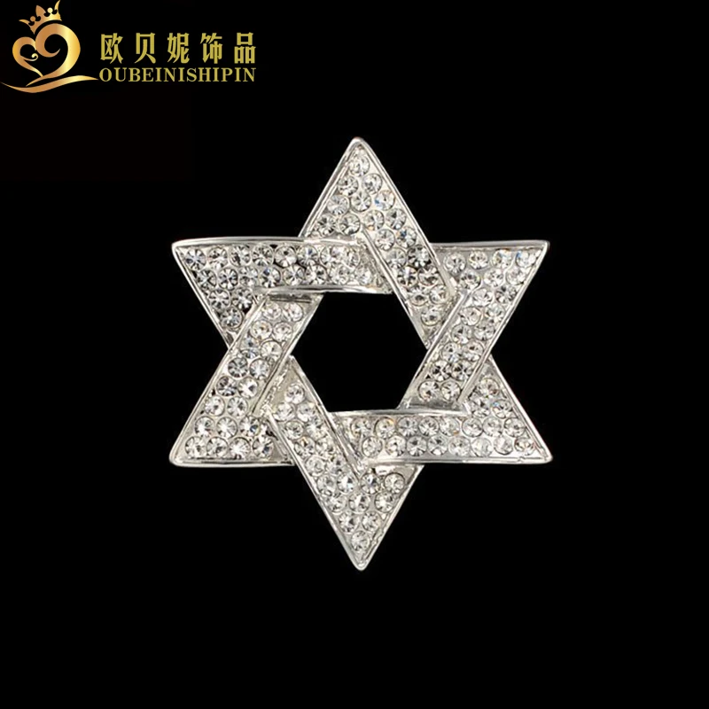 Star of David Brooches Rhinestone Star Hexagram Charm Brooch Corsage Lapel Pin Men Gift
Star of David Brooches Rhinestone Star Hexagram Charm Brooch Corsage Lapel Pin Men Gift