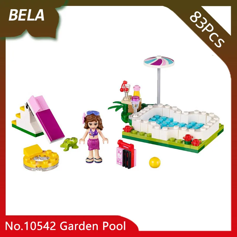 Bela 10542 83Pcs Friends Series Garden Pool Model Building Blocks Sets Kids Toys Compatible with Legoings
Bela 10542 83Pcs Friends Series Garden Pool Model Building Blocks Sets Kids Toys Compatible with Legoings