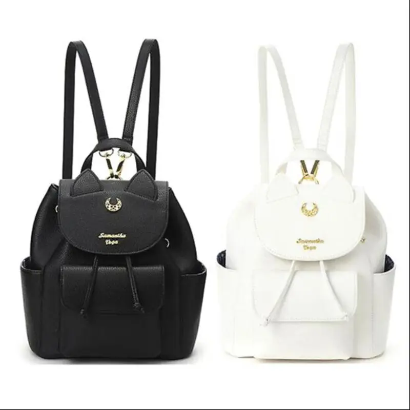 2018 Sailor Moon Women Backpack PU Leather Backpack Multifunction Black White Luna Cat Ladies Backpack Girls Travel Back Pack
2018 Sailor Moon Women Backpack PU Leather Backpack Multifunction Black White Luna Cat Ladies Backpack Girls Travel Back Pack