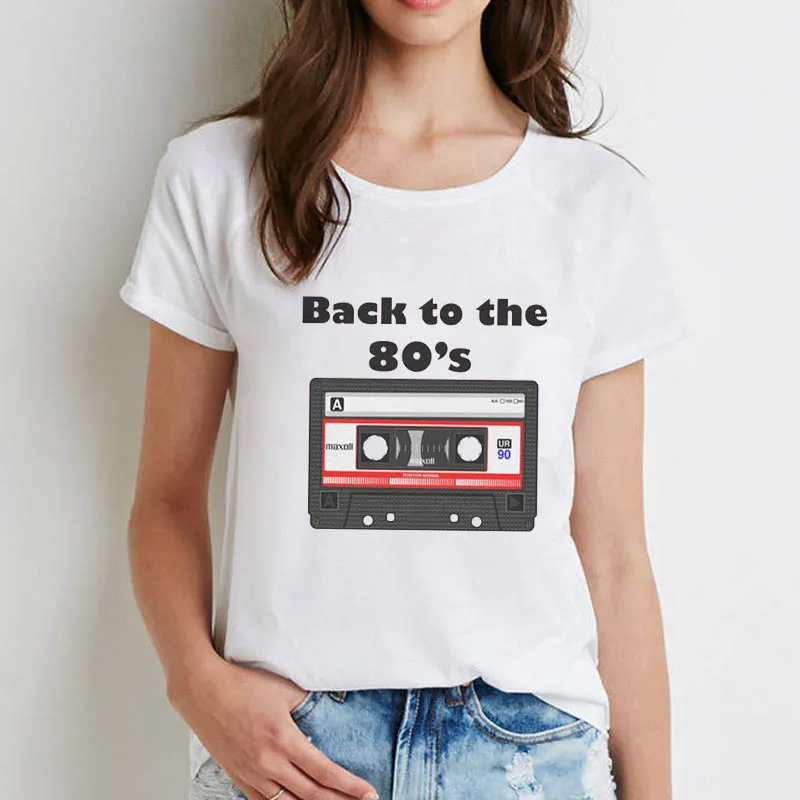 Women Top Printed Back To 80s Letter Tshirts Short Sleeve Casual Ladies Female Woman Clothes T-shirt Short Sleeve Tops
Women Top Printed Back To 80s Letter Tshirts Short Sleeve Casual Ladies Female Woman Clothes T-shirt Short Sleeve Tops