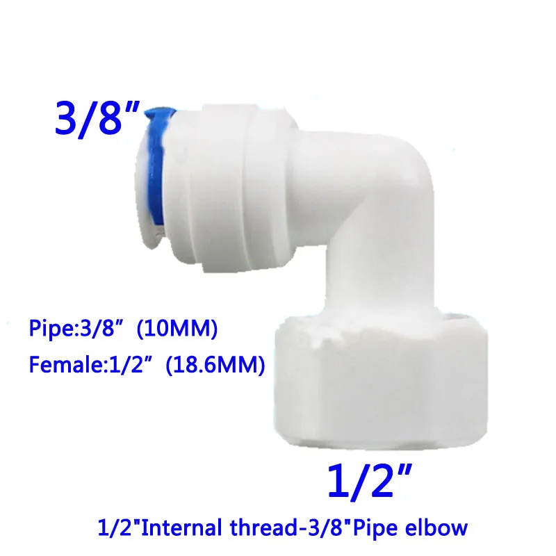 1PC 1/2" Internal thread to 3/8" elbow connector RO Water Fitting Tune Quick Connect Reverse Osmosis White fast connection
1PC 1/2" Internal thread to 3/8" elbow connector RO Water Fitting Tune Quick Connect Reverse Osmosis White fast connection