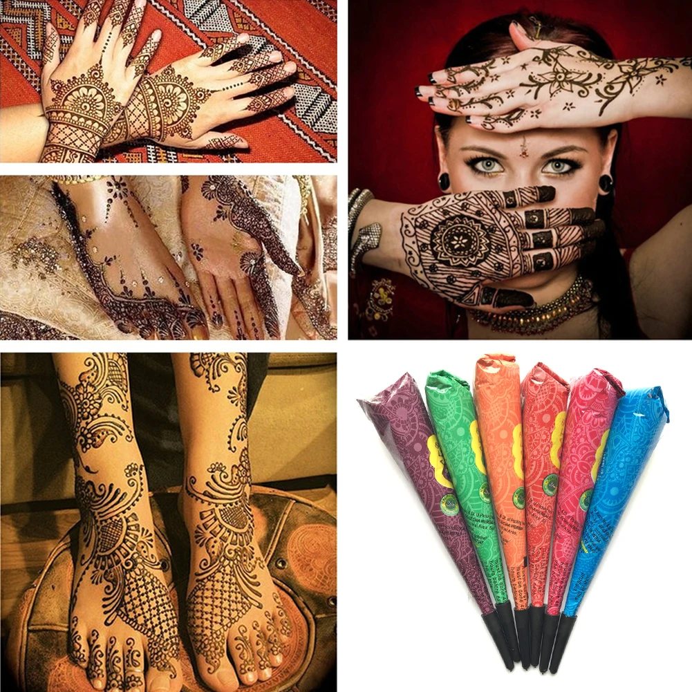 1 Pc Henna Tattoo Tint Paste Indian Waterproof Tattoo Mehndi Drawing Natural Herbal Body Paint Ink Cream Cone Shape TSLM2
1 Pc Henna Tattoo Tint Paste Indian Waterproof Tattoo Mehndi Drawing Natural Herbal Body Paint Ink Cream Cone Shape TSLM2