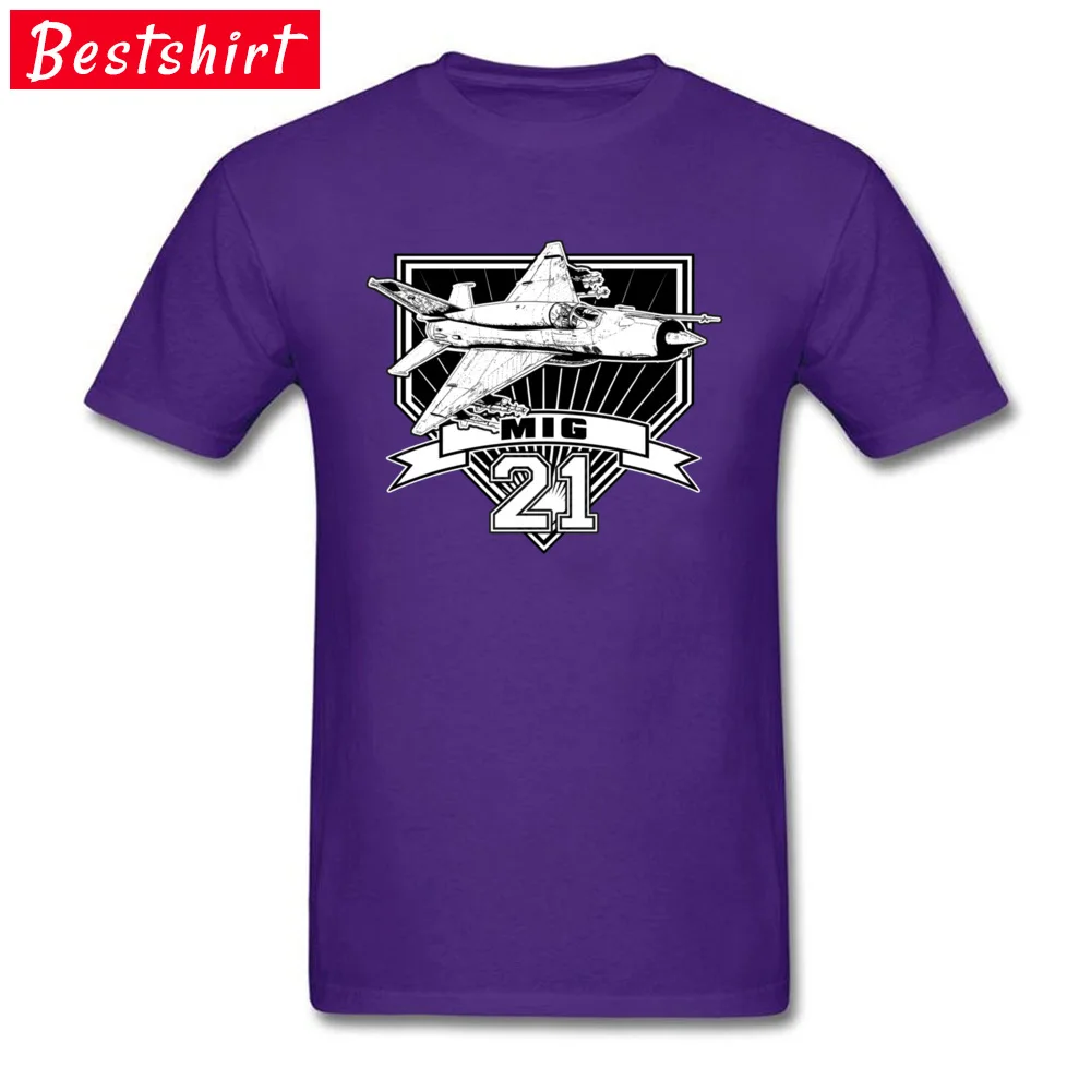 GroupCustom Short Sleeve T Shirt NEW YEAR DAY Special Round Neck Pure Cotton Tshirts Youth Top T-shirts Mig 21 9551 Mig 21 9551 purple