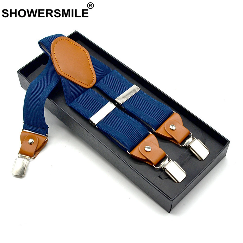 SHOWERSMILE Men Suspenders Elastic Y Back Suspender for Men 3 Clips Casual Dark Blue Male Braces for Trouses 120cm
SHOWERSMILE Men Suspenders Elastic Y Back Suspender for Men 3 Clips Casual Dark Blue Male Braces for Trouses 120cm