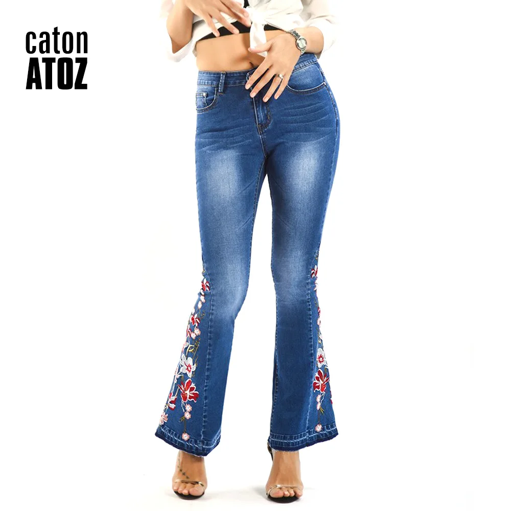 catonATOZ 2226 Women`s Fashion Mid High Waist Jeans Embroidery Stretchy Flare Jeans For woman
catonATOZ 2226 Women`s Fashion Mid High Waist Jeans Embroidery Stretchy Flare Jeans For woman