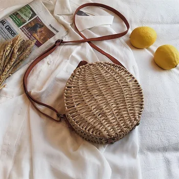 TTOU Vintage Handmade Crossbody Leather Bag Round Beach Bag Girls Circle Rattan bag Small Bohemian Shoulder Bag bolsa feminina
TTOU Vintage Handmade Crossbody Leather Bag Round Beach Bag Girls Circle Rattan bag Small Bohemian Shoulder Bag bolsa feminina