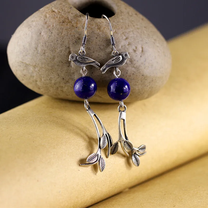 S925 pure silver ornaments ethnic wind lady beaming lady eardrop of lapis lazuli
S925 pure silver ornaments ethnic wind lady beaming lady eardrop of lapis lazuli