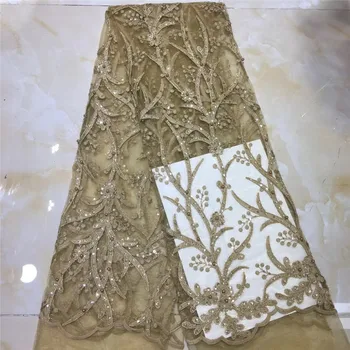Golden African Lace Fabric Sequins Embroidered Nigerian Laces Fabric Bridal High Quality Wedding French Tulle Lace Fabric
Golden African Lace Fabric Sequins Embroidered Nigerian Laces Fabric Bridal High Quality Wedding French Tulle Lace Fabric