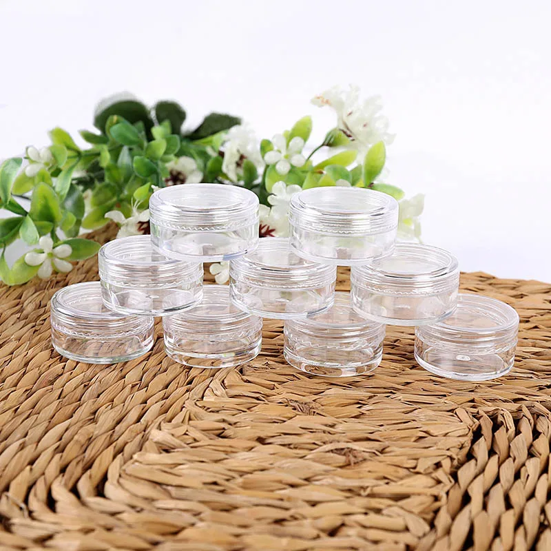 Hot 50 Pcs Set 3/5g Cosmetic Empty Bottle Circular Plastic Transparent Sample Jars Pots For Glitter/Nail Art/Cream SJ66
Hot 50 Pcs Set 3/5g Cosmetic Empty Bottle Circular Plastic Transparent Sample Jars Pots For Glitter/Nail Art/Cream SJ66