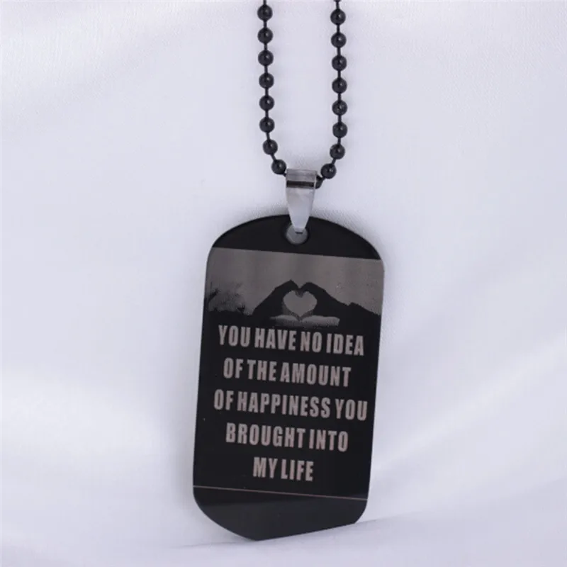 Romad Couple Necklace Stainless Steel Necklace for Men Women Military Army Cards for Lover Pendants Jewelry Dropshipping ketting
Romad Couple Necklace Stainless Steel Necklace for Men Women Military Army Cards for Lover Pendants Jewelry Dropshipping ketting