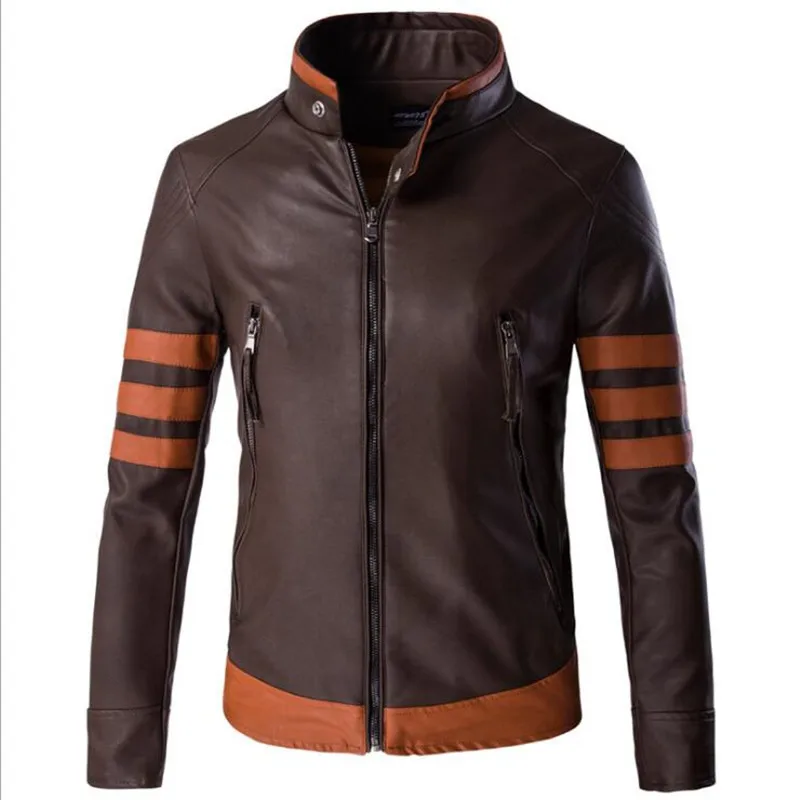 Spring and Autumn 2018 Men's Wolverine Leather Jacket Motorcycle Leather locomotive Jacket Size M-5XL
Spring and Autumn 2018 Men's Wolverine Leather Jacket Motorcycle Leather locomotive Jacket Size M-5XL