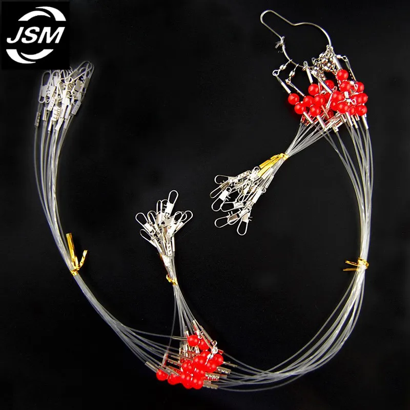 JSM 12pcs 35cm 55cm Nylon Monofilament Fishing Wire Leaders 2 Arms Trace Spinning Leader Rigs Wire Line With Snap Swivel
JSM 12pcs 35cm 55cm Nylon Monofilament Fishing Wire Leaders 2 Arms Trace Spinning Leader Rigs Wire Line With Snap Swivel