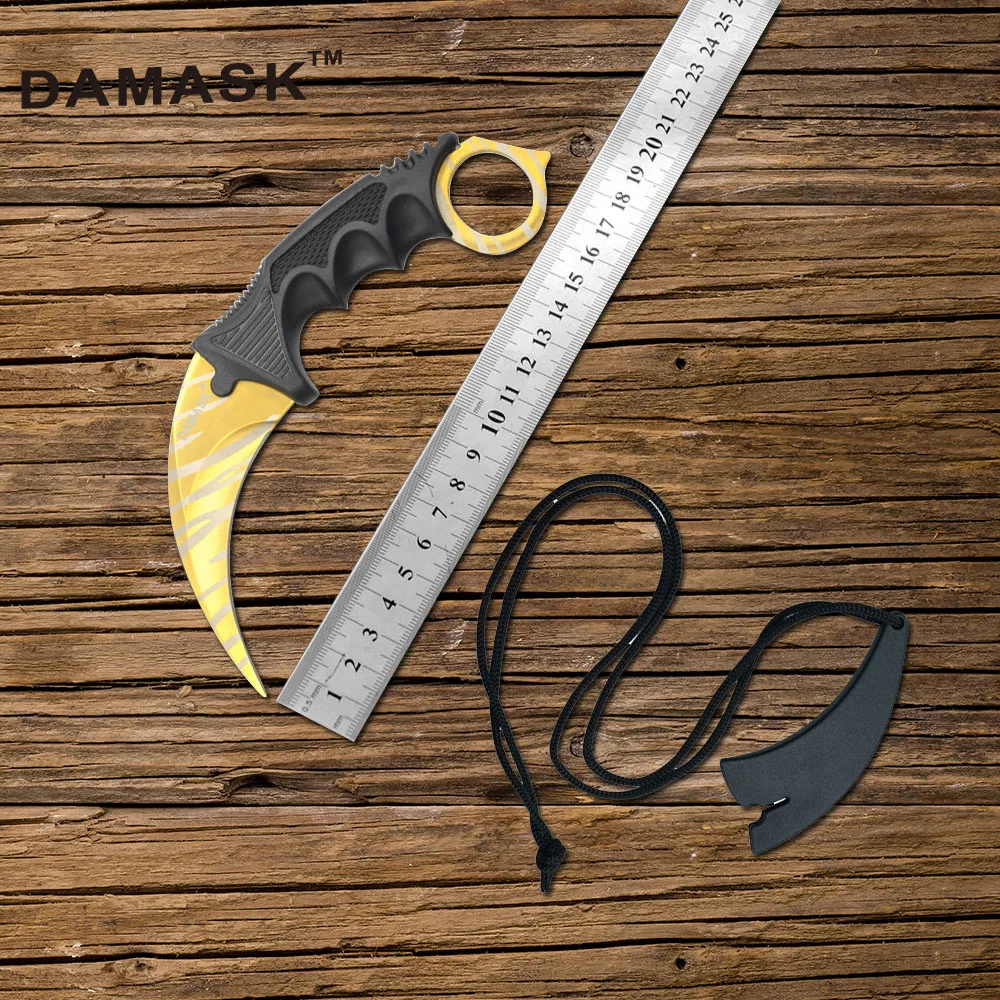 

DAMASK Utility Counter Strike Tactical Claw Karambit With Sheath Pocket Knife Outdoor Tool Survival Camping Hunting Knife