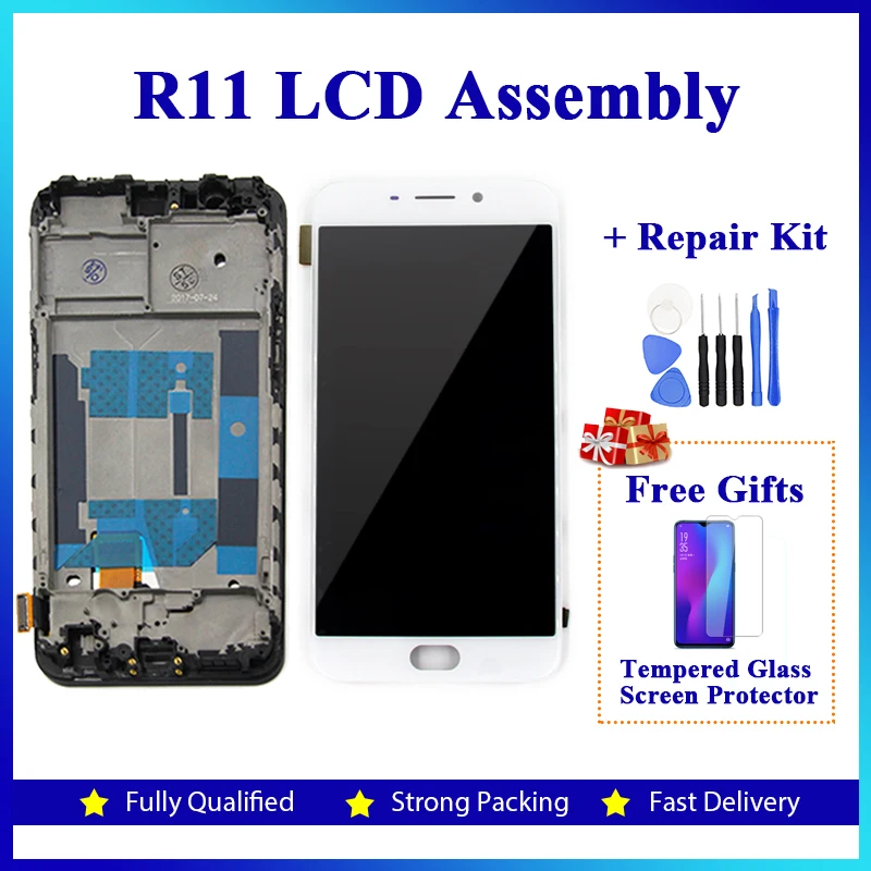 Retail 1 Piece 100% Tested 5.5-inch LCD for OPPO R11 of Capacitive Touch Screen with Repair Kit & Free Gift
Retail 1 Piece 100% Tested 5.5-inch LCD for OPPO R11 of Capacitive Touch Screen with Repair Kit & Free Gift